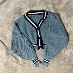 Blue cardigan